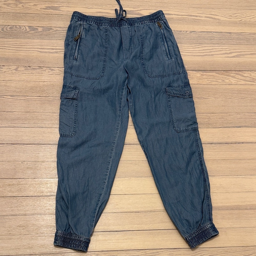 LAUREN RALPH LAUREN Women’s Chambray Drawstring Jogger Pants Size 6